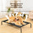 Raised dog cot with iron frame and breathable cover, main product photo