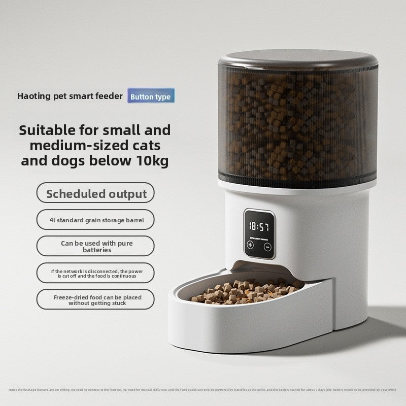 Smart Automatic Pet Feeder with Wi-Fi, Bluetooth, Voice and Video Control, 4L or 7L