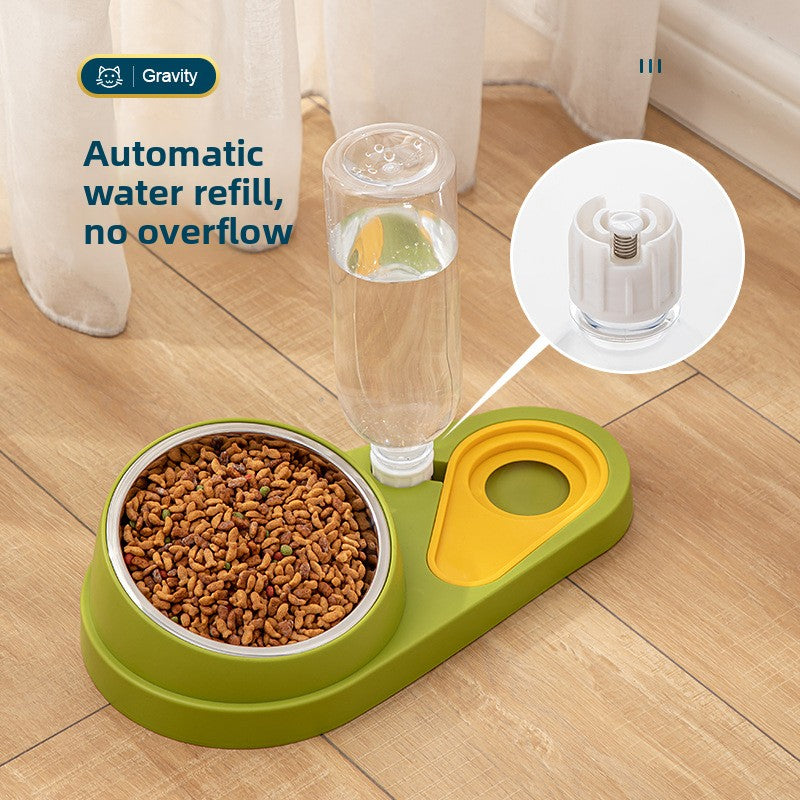 Automatic Pet Water Fountain with Removable Bowl and Anti-Knock Base for Cats and Dogs