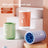 Blue portable dog paw washer cup with soft inner bristles