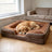 Waterproof dog bed with removable washable cover, photo 1 of 17