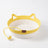 Woven rattan cat bed with cat ears and toy ball, view 75