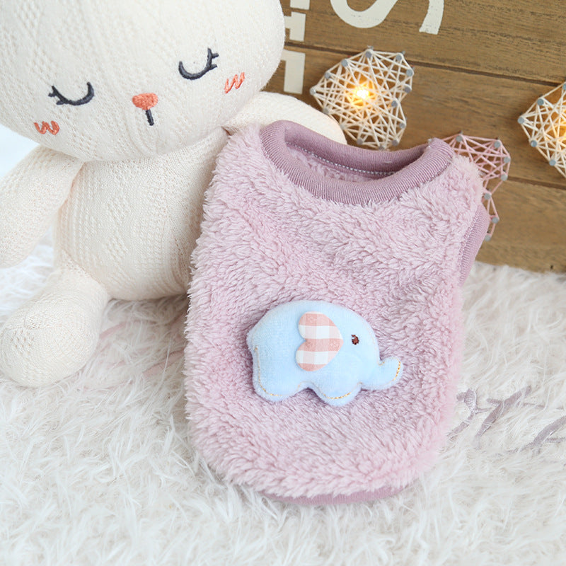 Coral fleece top for newborn puppies and kittens for dogs and cats, image 11