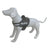Red dog harness with reflective trim for evening walks