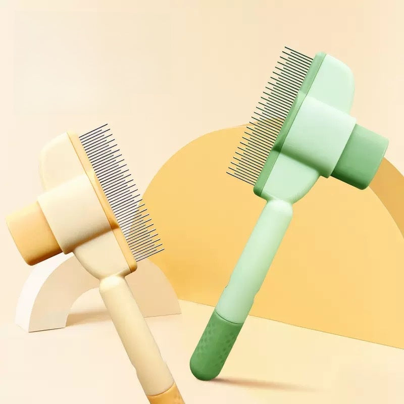 Pet Spray Massage Comb with Soft Pins for Loose Fur on Dogs and Cats