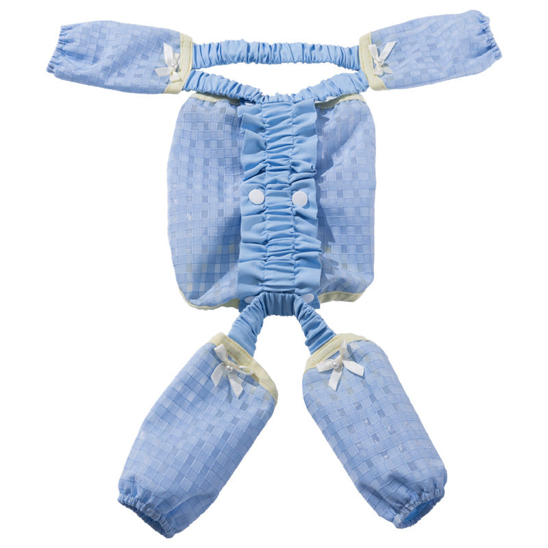 Four leg dog coverall with belly guard, available in 9 styles, image 4
