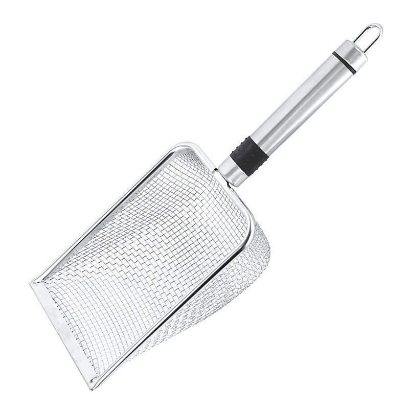 Stainless Steel Litter Scoop with Tube Handle for Cats and Small Pets