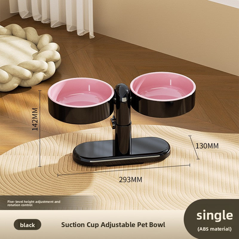 Height-adjustable raised cat food bowl, product detail photo