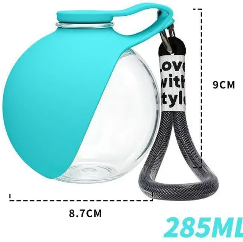 Portable Silicone Pet Water Bottle and Drinking Bowl with Leak-Proof Locking Design