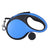 Automatic retractable dog lead with poo bag holder in blue