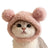 Cute animal headgear hat for cats and small dogs in Panda, showing size and shape