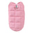 Simple padded cotton coat for small dogs and cats in Red, showing size and shape
