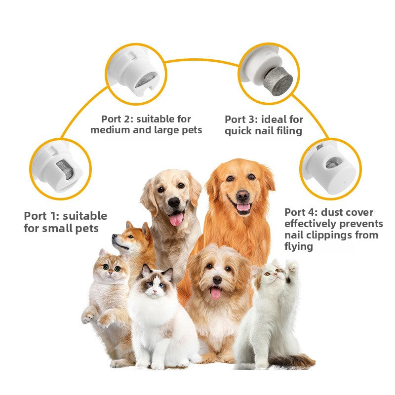 Electric Dog Nail Grinder with Dust Cover, Rechargeable Trimmer