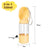 One-hand portable pet water and food cup in Yellow Water and Food 400ml, front view