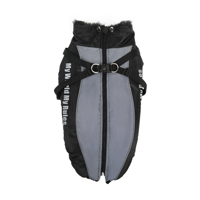 Windproof padded coat for large dogs, available in 5 colours, image 7