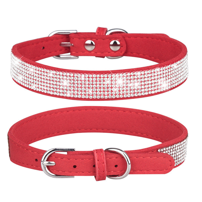 Sparkly rhinestone collar for cats and dogs in 11 colour options