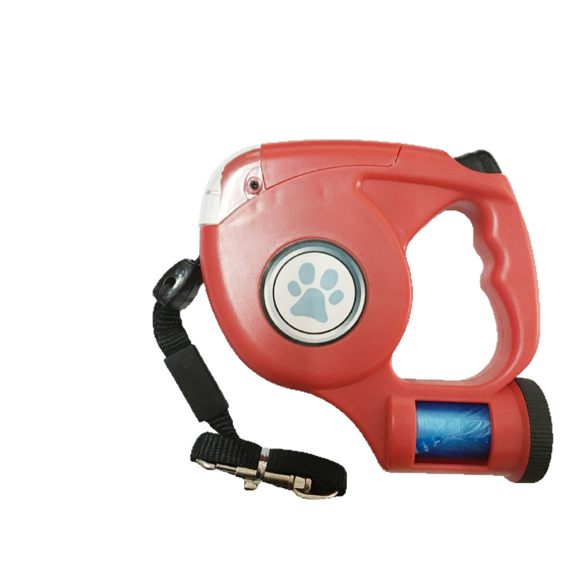 LED retractable dog lead with waste bag dispenser, product image 1