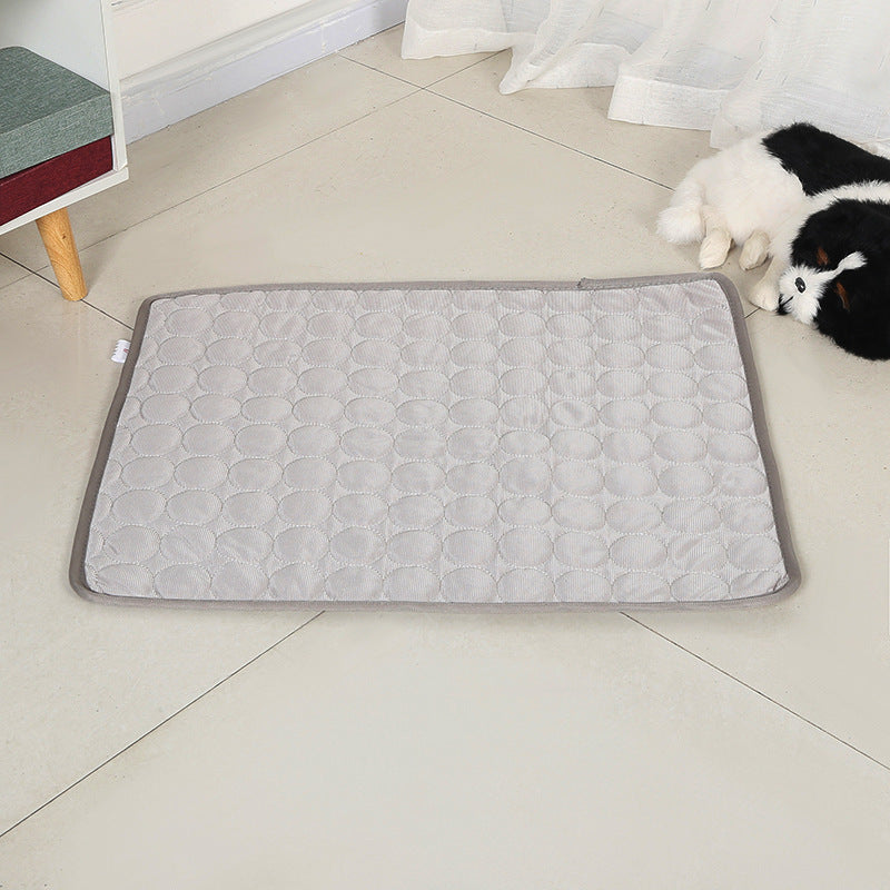 Light blue ice silk pet cooling mat for dogs and cats, photo 23