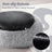 Round plush donut bed for cats and small dogs, close-up detail view