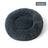 Plush round padded dog and cat bed in Dark Grey