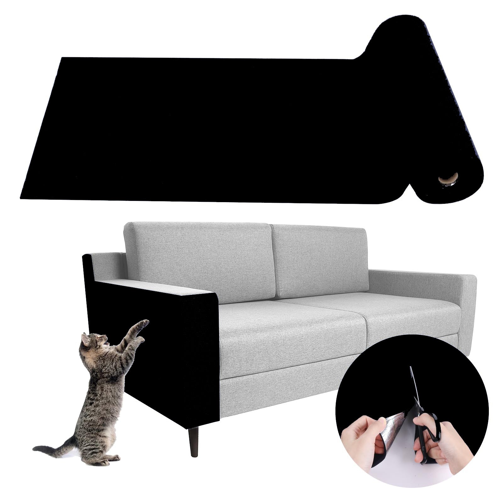 Self-Adhesive Cat Scratching Mat for Walls and Furniture Protection