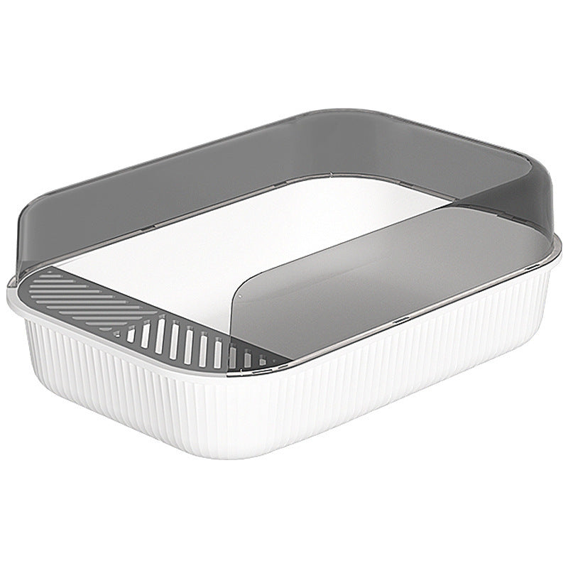 Top Entry Cat Litter Box with High Border, Low Tracking Design