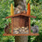 Wooden Squirrel Feeder Outdoor Garden Bird Feeder Ornaments