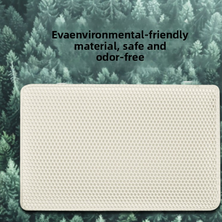 Large Waterproof EVA Cat Litter Mat, Leak-Proof Floor Pad