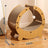 Corrugated cardboard cat scratcher rocking lounge with mat, photo 11 of 29