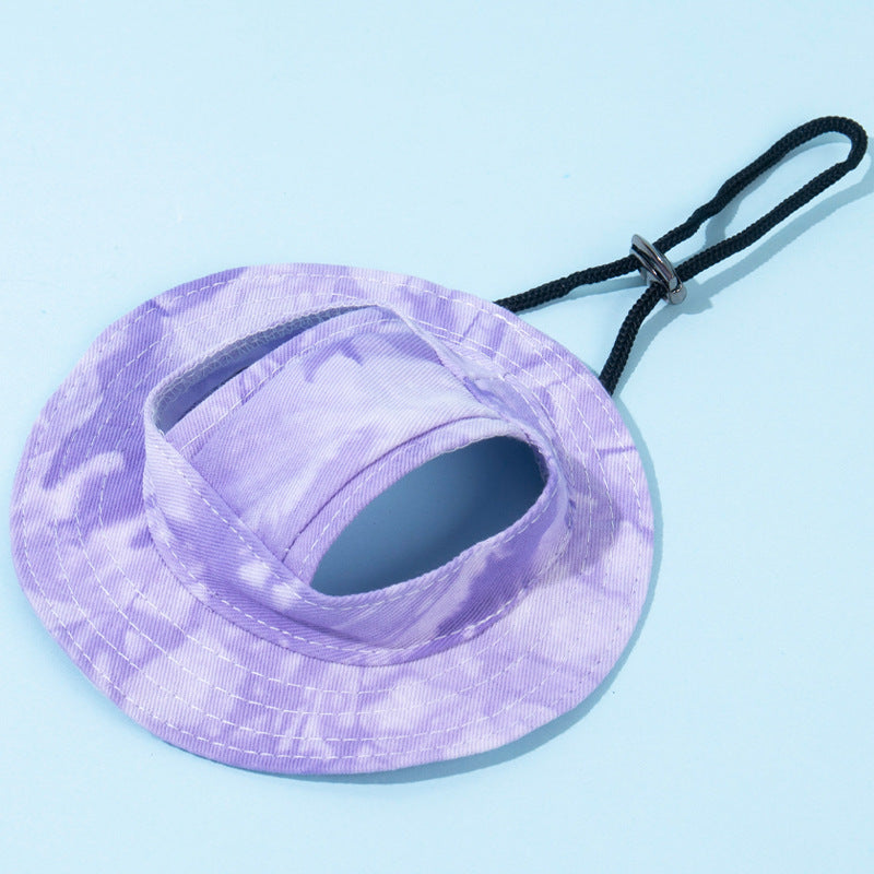 Dog and cat sun bucket hat with ear holes, available in 13 colours, image 2