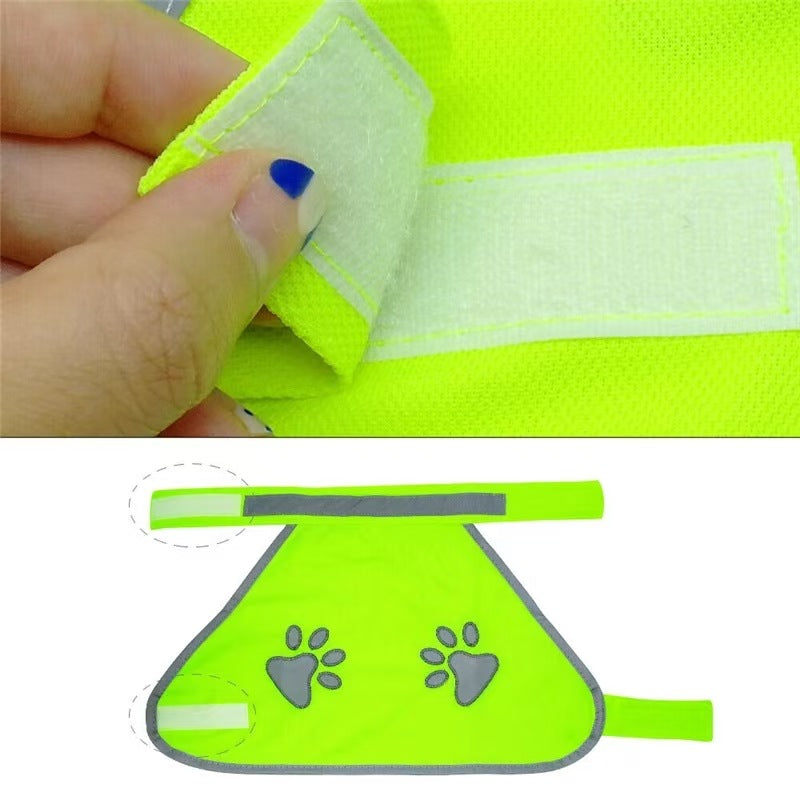 Reflective fluorescent dog safety vest, available in 3 colours, sizes Small to Large, image 3