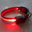 LED light up dog collar with breakaway buckle in Blue, material detail