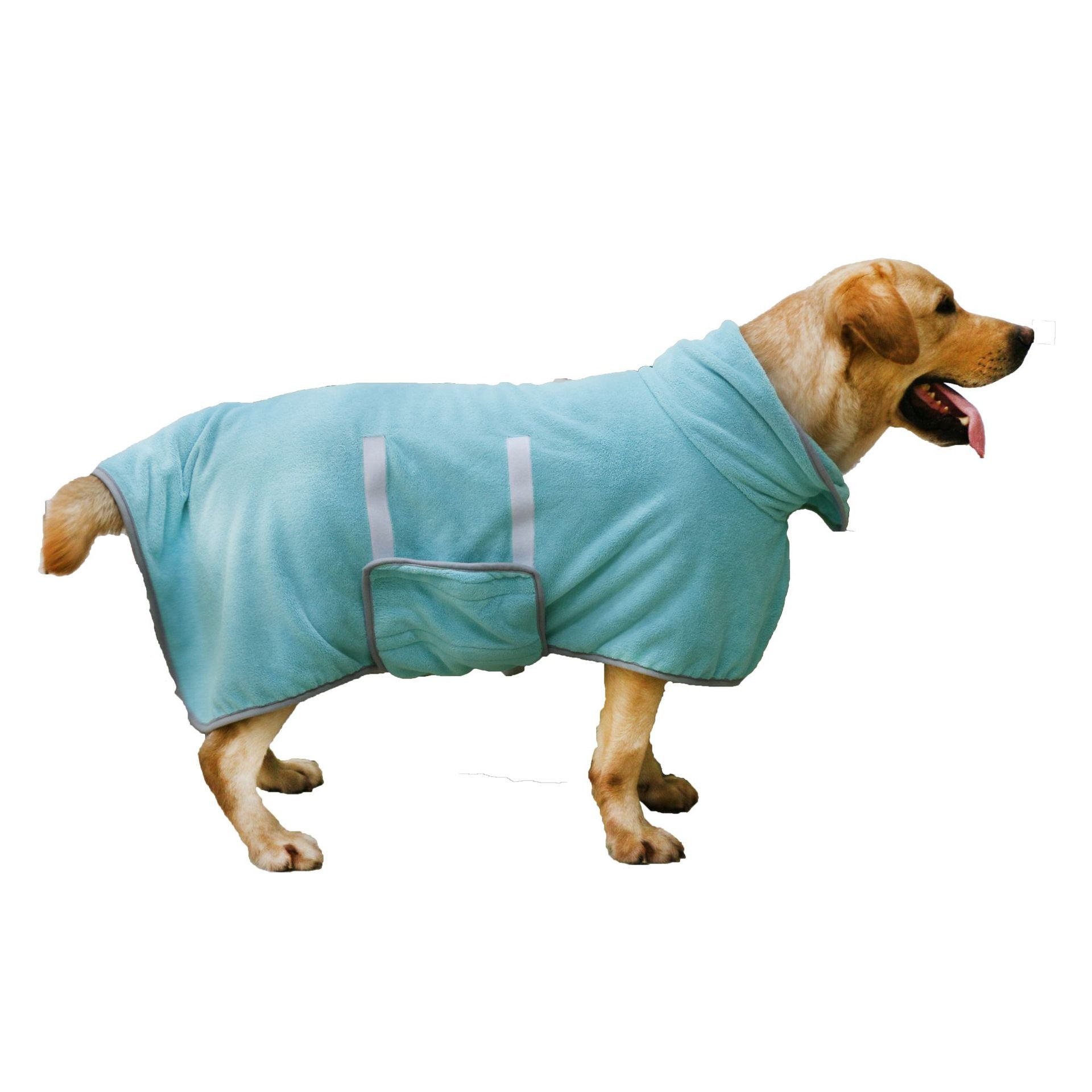 Coral fleece dog bathrobe, available in 5 colours, sizes Small to 2XL, image 11