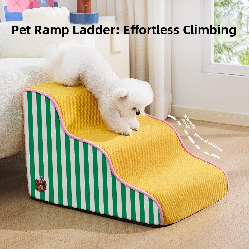 Gentle slope two-step dog stairs, photo from another angle