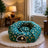 Christmas S-shaped cat tunnel bed with warm enclosed nest, product image 1