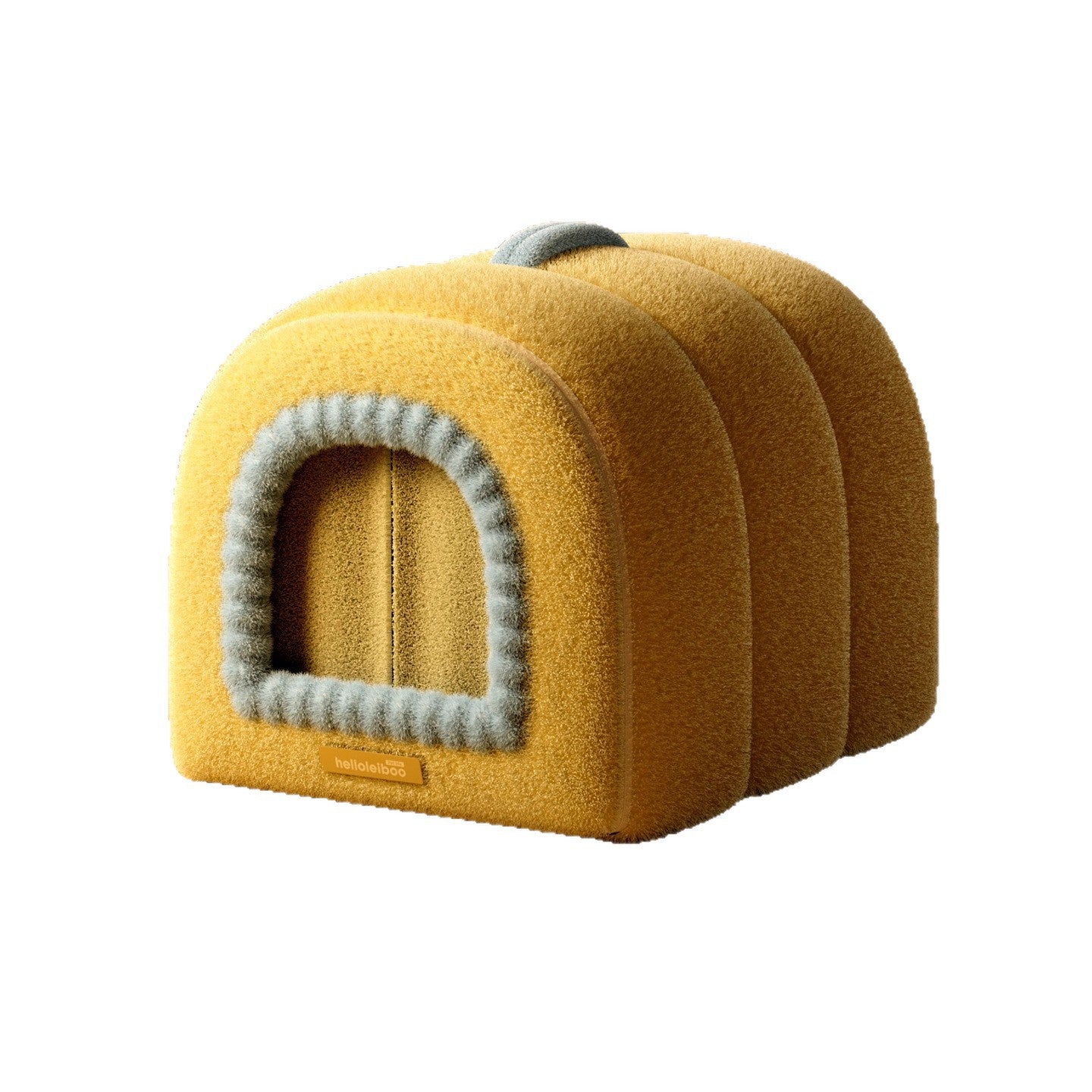 Enclosed pet bed with door curtain and removable pad for cats, photo 4