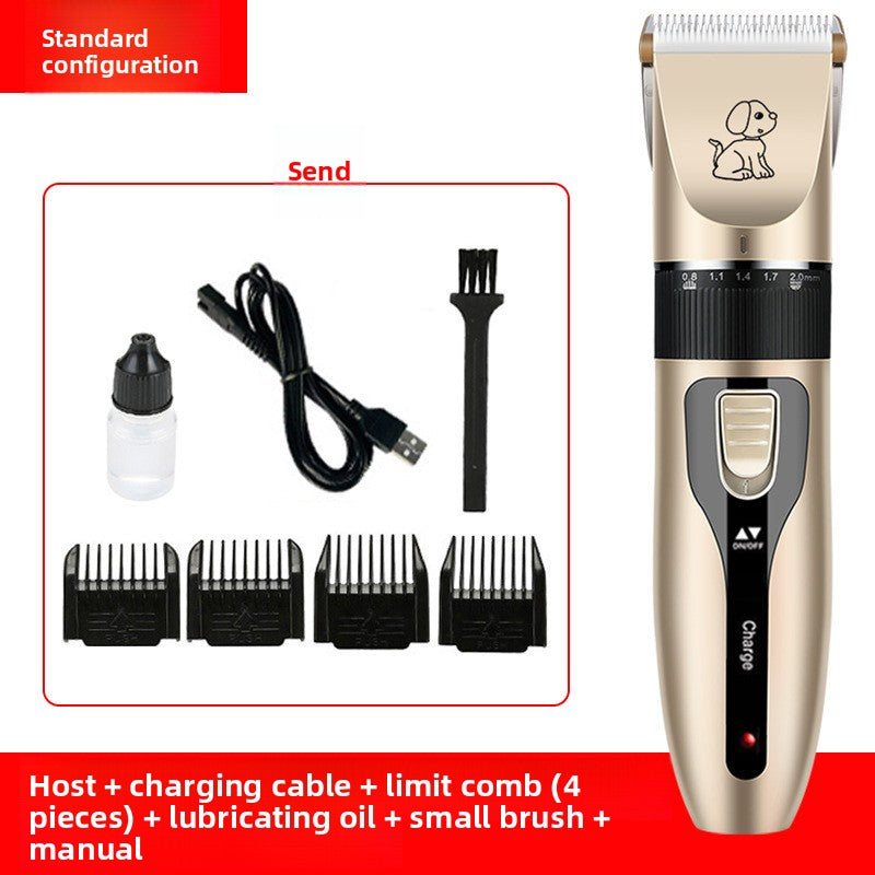 Quiet Cordless Pet Hair Clipper Set, Rechargeable for Dogs and Cats
