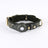 Suede finish dog collar with tracker tag holder in brown