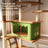 Pine green multi-level cat climbing tower with sleeping pods, photo 4