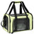 Black breathable mesh pet carrier bag with geometric pattern, photo 23
