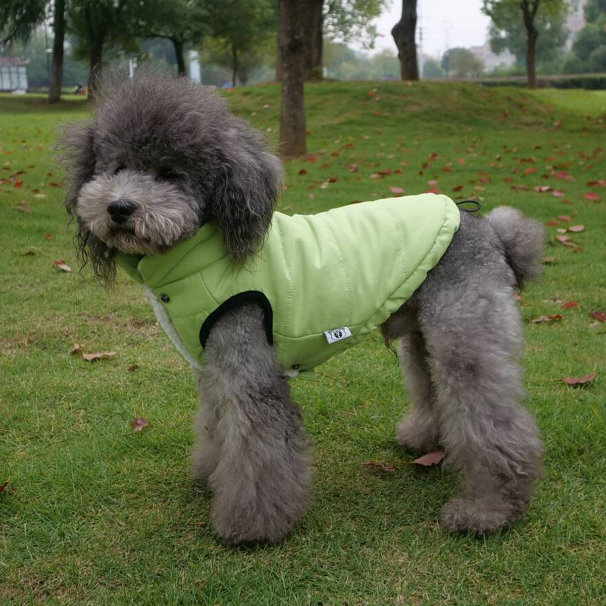 Waterproof fleece lined dog vest with snap buttons, product image 3