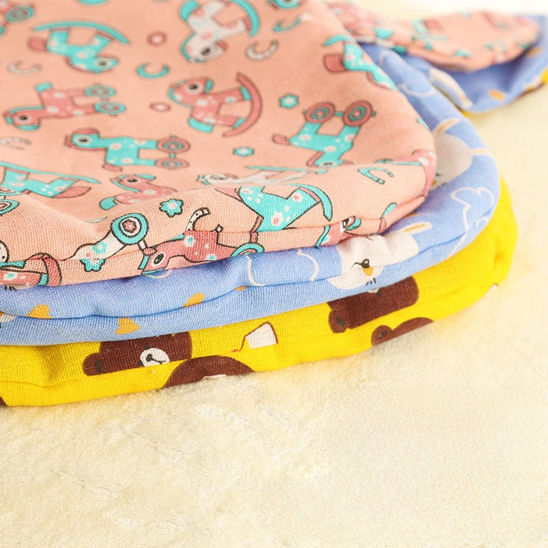 Plush hooded cat sleeping bag bed with pink deer design, product image 2
