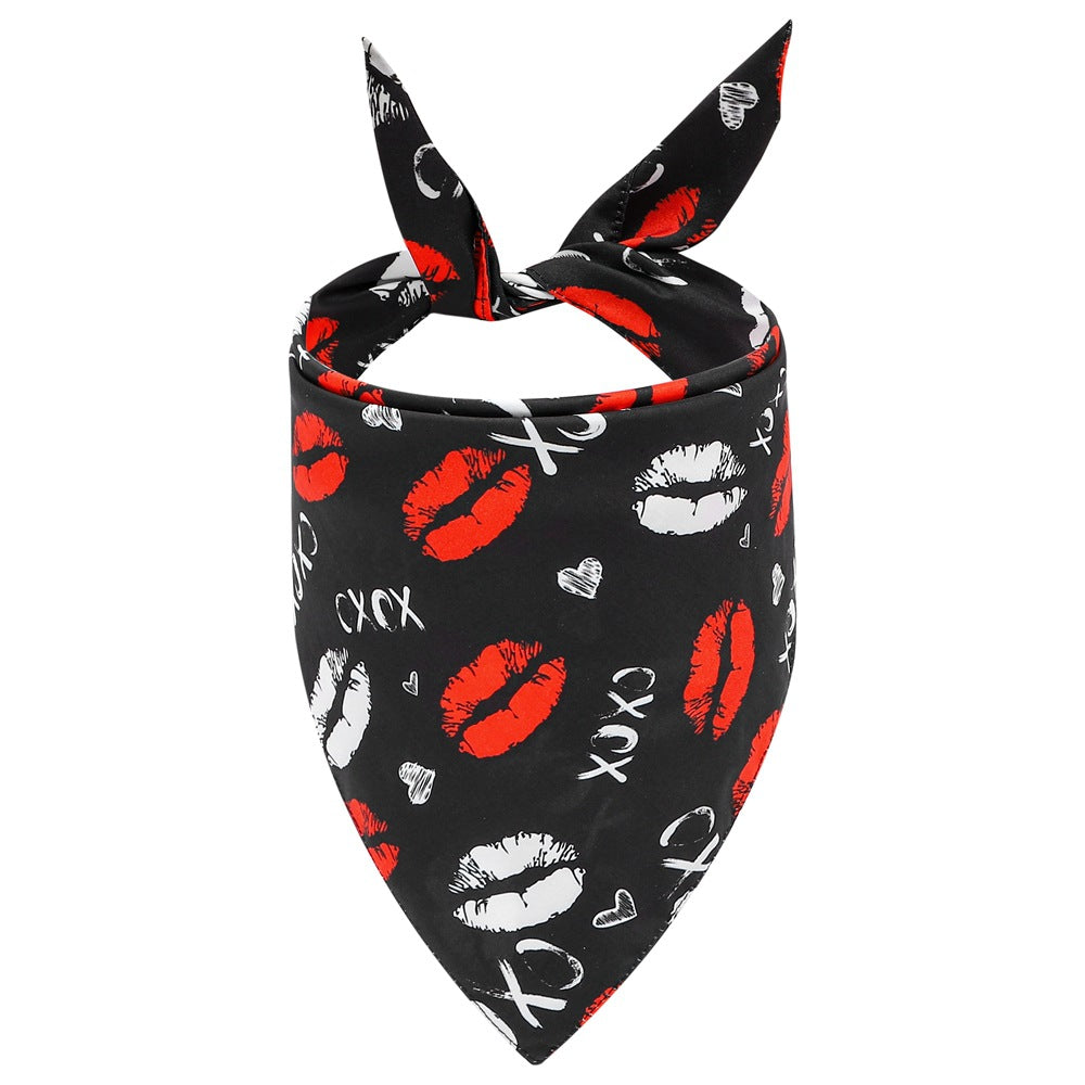 Reversible heart print dog bandana, available in 6 styles, size Large, image 8