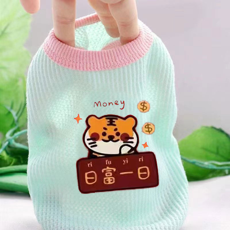 Lucky cat and bear print vest for pets for dogs and cats, image 20