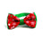 Christmas ribbon bow tie collar for dogs and cats in Style 8, top view