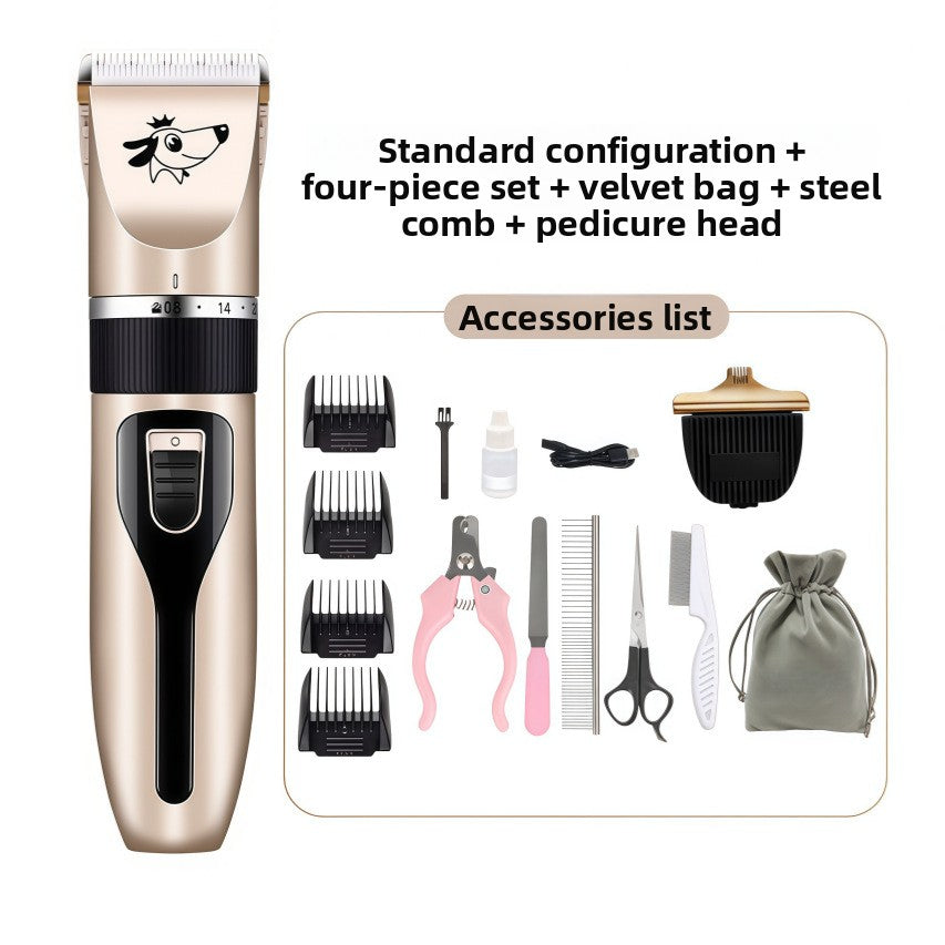 Cordless Dog Grooming Clipper Kit with Guide Combs and Bag