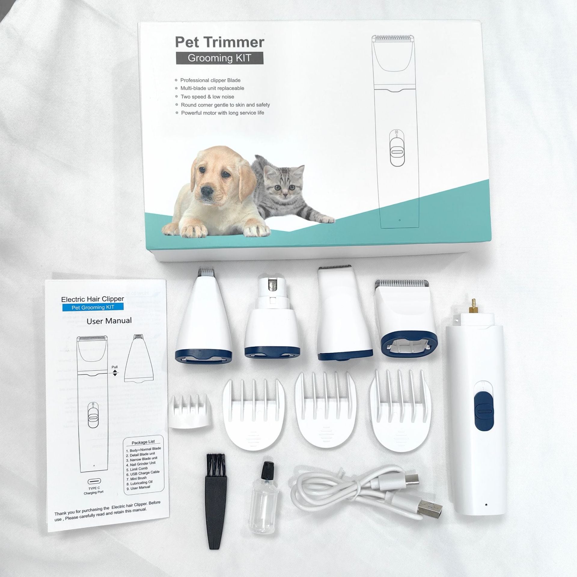 Electric Pet Grooming Clipper Set