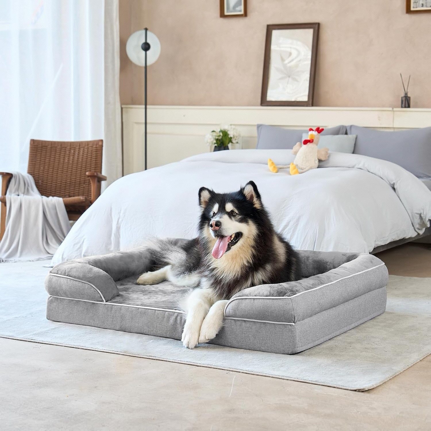 Waterproof dog bed with removable washable cover, photo 2 of 17