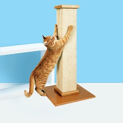 Heart shaped sisal cat scratching board with base, photo 3 of 10