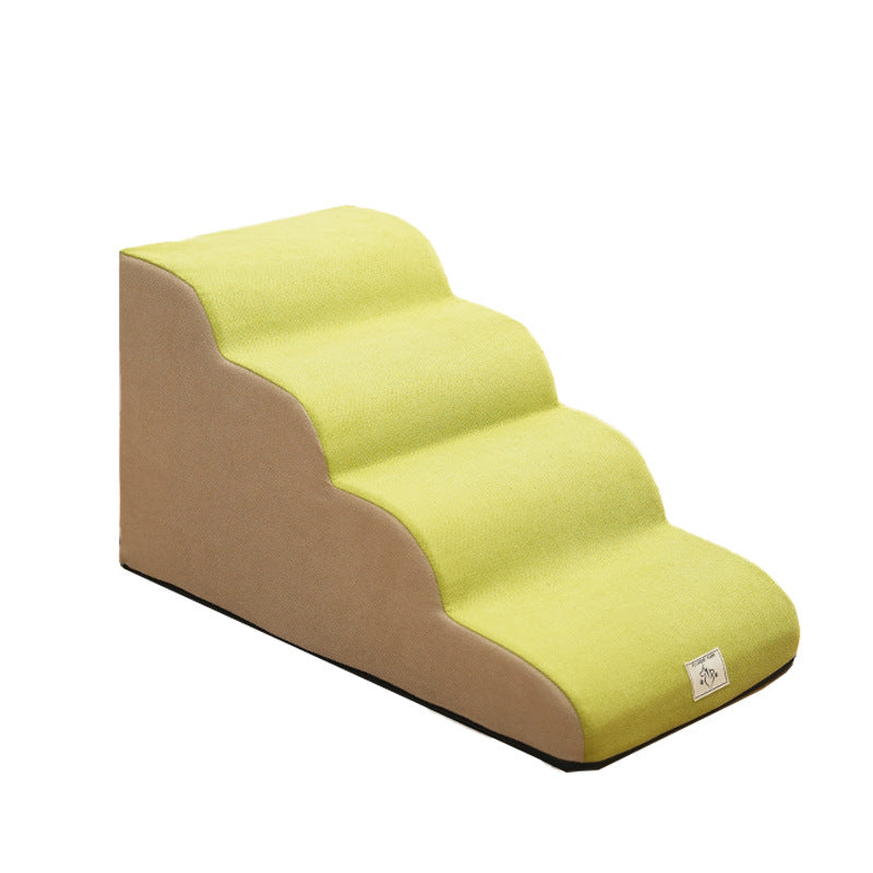 Sky blue three-step dog stairs with removable cover